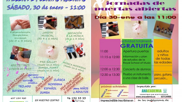 TALLER DE MÚSICA – Jornada de Puertas Abiertas